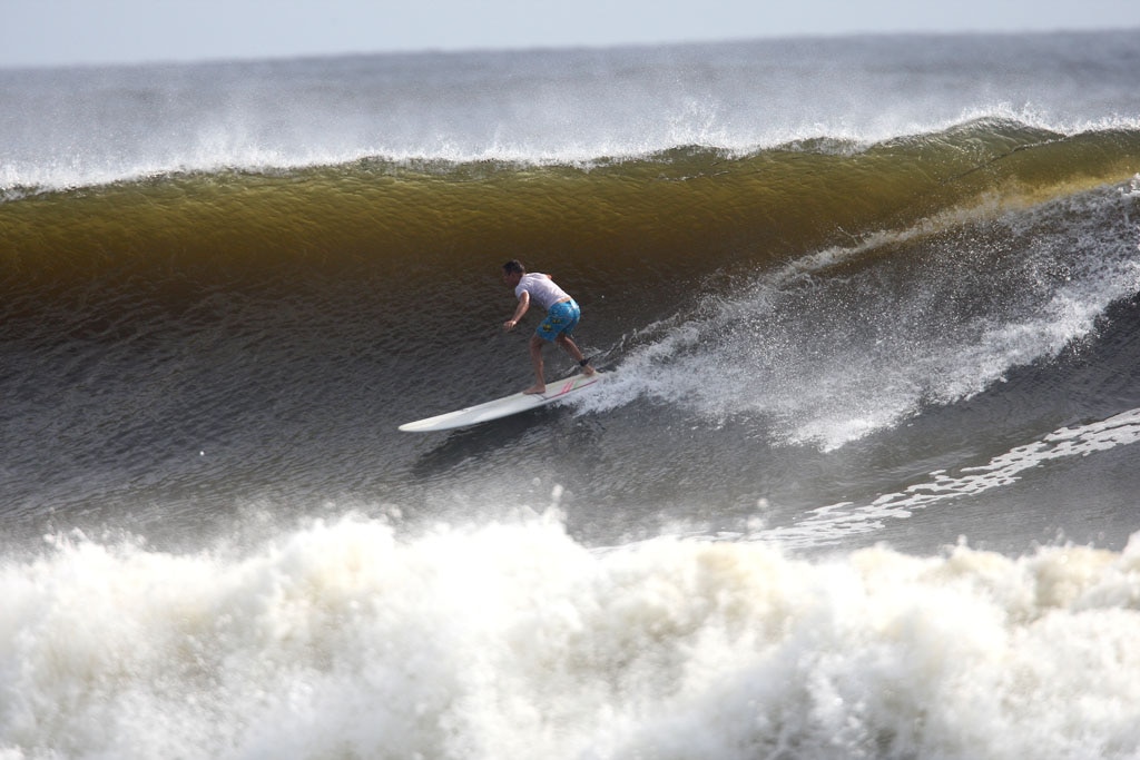 Alexandra Headland gets good lefts and rights for longboarders and shortboarders alike. Picture: Nicholas Falconer