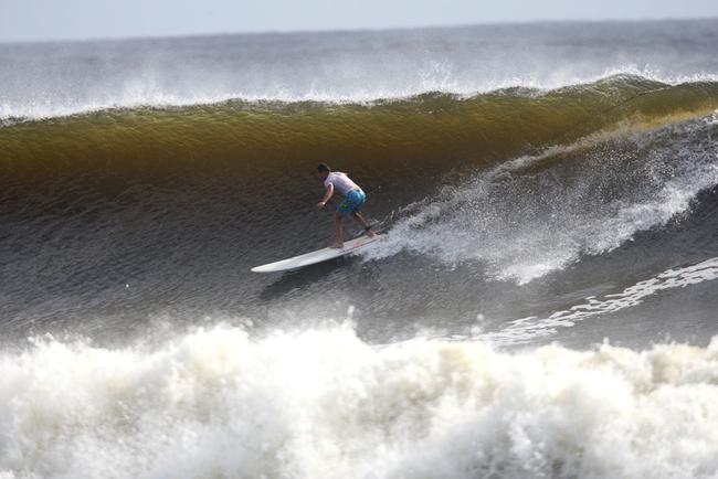 Alexandra Headland gets good lefts and rights for longboarders and shortboarders alike. Picture: Nicholas Falconer