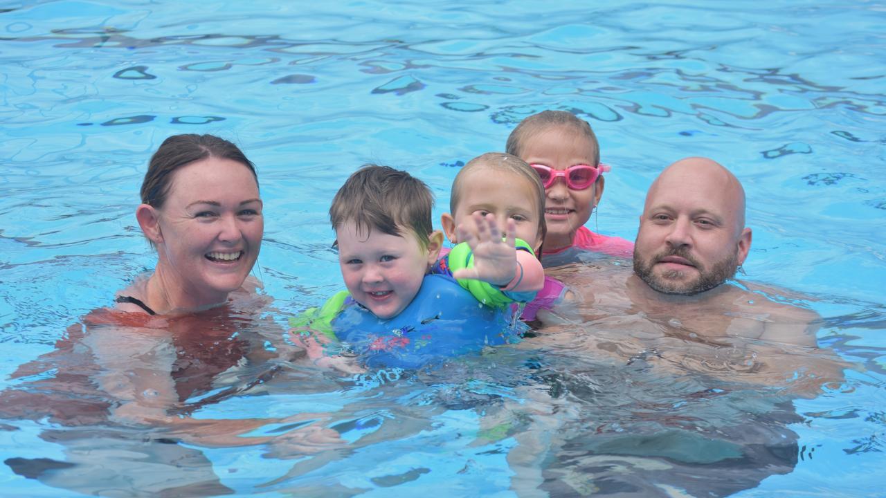 PARTY TIME: There were plenty of splatters and splashes at Dalby's pool party on Saturday.