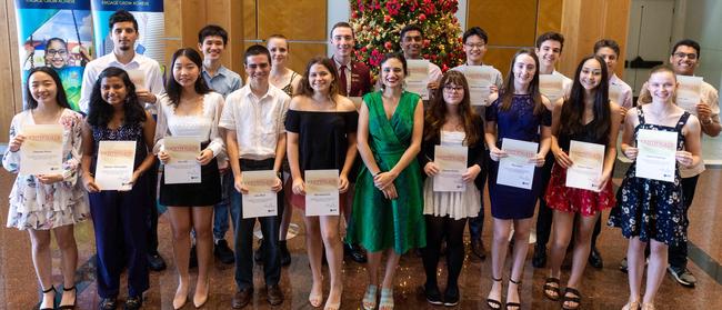 The NTCET results have been released and the top 20 students for the Territory have been honoured with a celebration at Parliament House in Darwin. Picture: Che Chorley