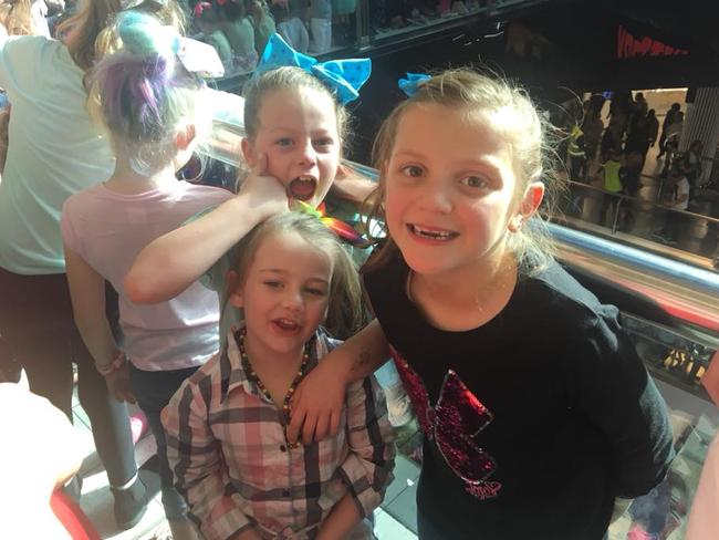 Stacey Jones from Penrith bought along her three young fans to see JoJo's live show.