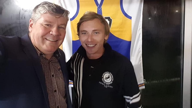 Karoonda playing-coach Nathan Brown (right) remains a dominant force for the Magpies. Picture: Karoonda Magpies Football Club