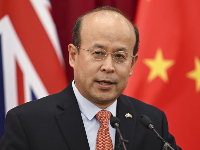 CANBERRA, AUSTRALIA  - NewsWire Photos - November 26, 2024: H.E. Ambassador Xiao Qian holds a press briefing to commemorating the 10th anniversary of President Xi's state visit to Australia and the establishment of China Australia Comprehensive Strategic Partnership at the Chinese Embassy in Canberra. Picture: NewsWire / Martin Ollman