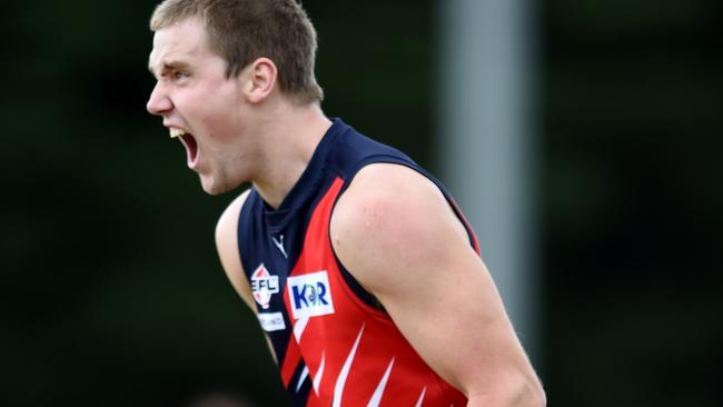 Waverley Blues spearhead Matt Perry finished with four goals. Picture: Steve Tanner