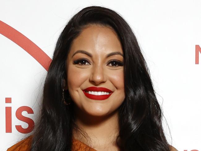 DAILY TELEGRAPH FEBRUARY 14, 2023. Sarah Marie Fahd from Gogglebox Australia at the Coles World Pride Lunch held at the Glass Brasserie, Hilton Sydney. Picture: Jonathan Ng