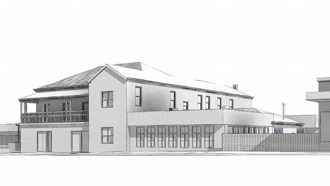 Concept art for new extension to the Royal Hotel in North Toowoomba, which was approved by the Toowoomba Regional Council.