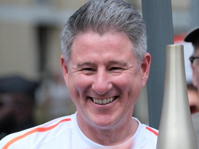 Nine boss Mike Sneesby agreed to be a torchbearer for the Paris Olympic Games. Pic Jac Magnay