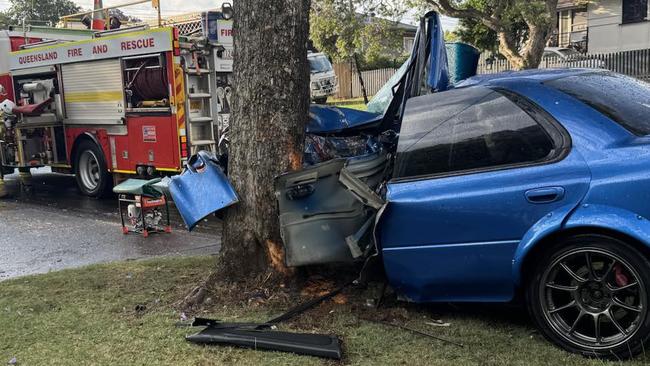 Emergency services responded to a single-vehicle crash in Harristown on October 24, 2024.