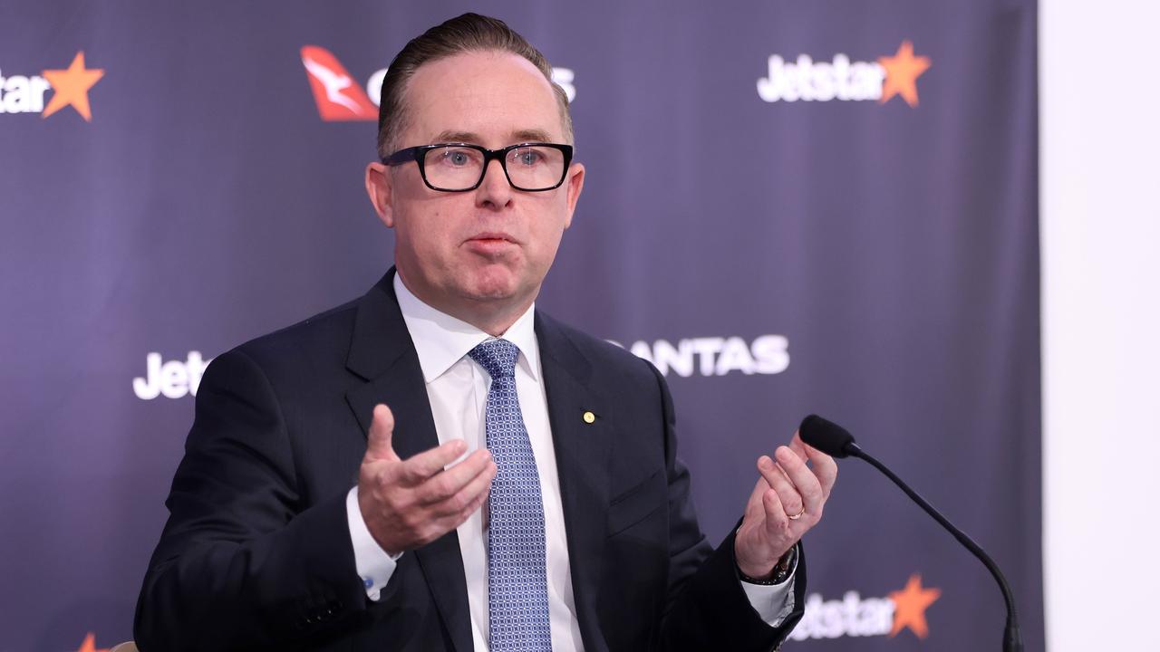 Qantas chief executive Alan Joyce said the network overhaul would be enacted over three years. Picture: NCA NewsWire / Damian Shaw