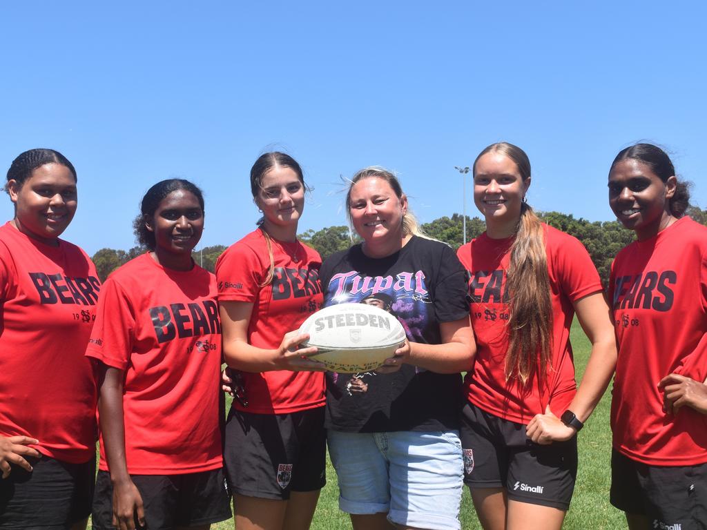 NQ Sistas manager Lauren Morrison (centre) has played a key role in helping the girls get to where they are today. Picture: Sean Teuma