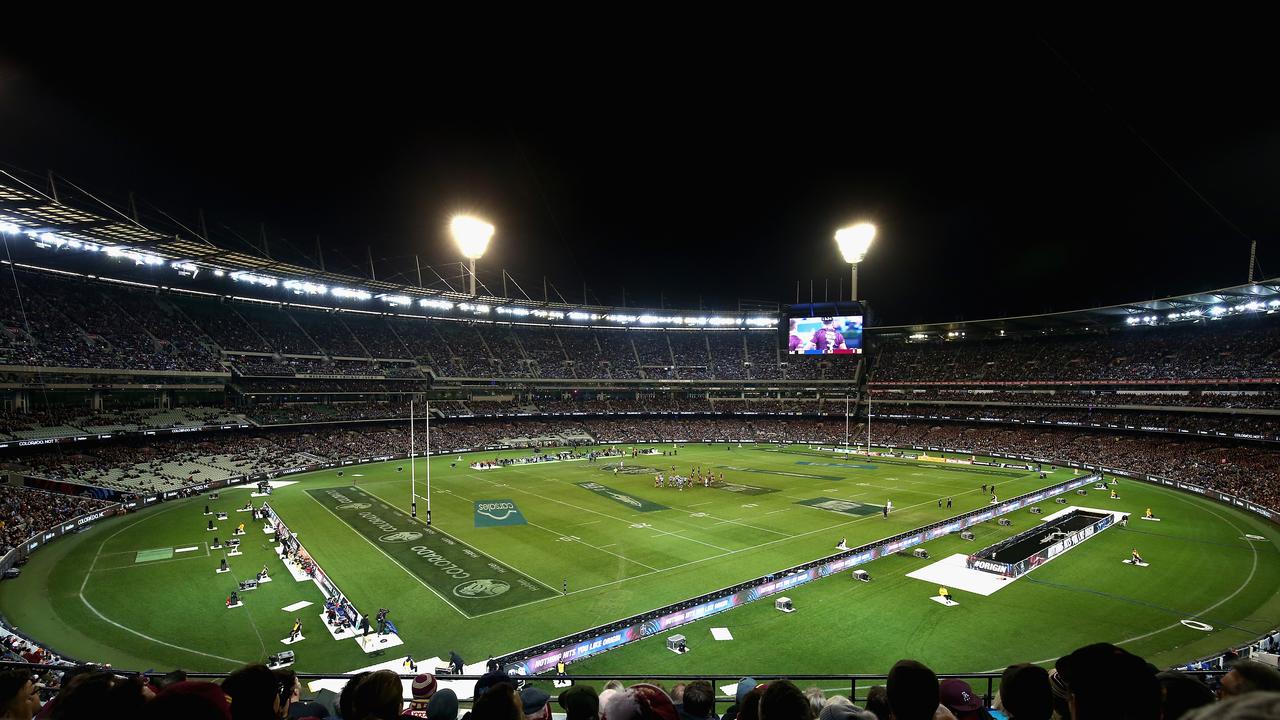 There was miles of room around the rugby league field. Photo by Robert Prezioso/Getty Images