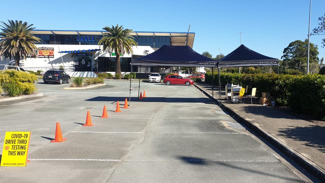 The vacant drive-through fever clinic outside the Eagle Tavern at Eagleby had a negative result with a local cafe and with residents who failed to show up.