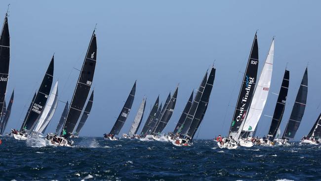 The spectacular start of the race last year. Picture: David Gray/AFP