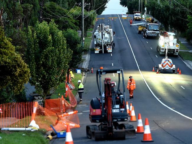 Warrigal Road in Surry Hills is closed this morning. Picture: Nicole Garmston