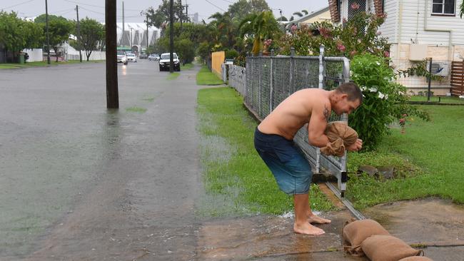 Saturday February 1. Heavy rain lashes Townsville causing flash flooding. Jesse Gambino in Tenth Ave, Railway Estate. Picture: Evan Morgan