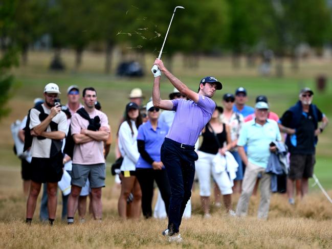 Elvis Smylie plays a shot during day 3 of the 2025 New Zealand Open. Picture: Getty Images