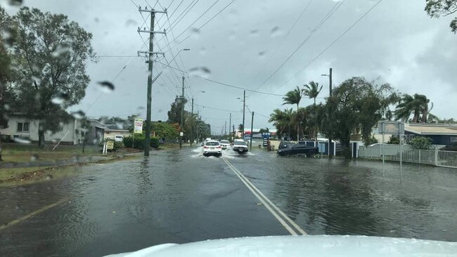 Flooding on Kennedy Drive in Tweed Heads. Photo: Shelley Mcgrath