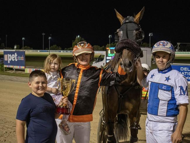 Connections celebrate with Ballarat Cup winner Kanena Provlima. Picture: Stuart McCormick