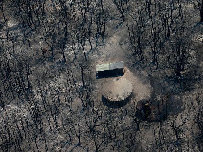 The charred remains of Crowdy Bay National Park. Picture: Lindsay Moller