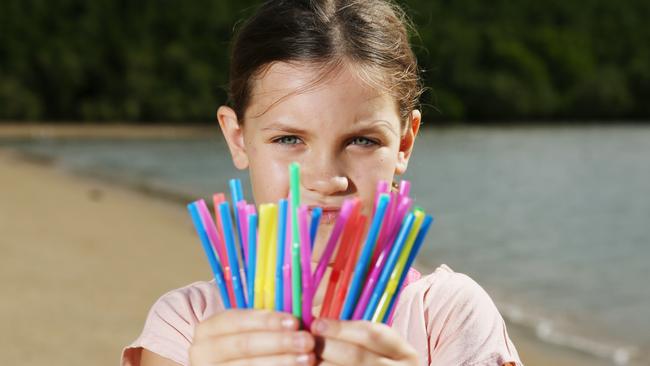 Plastic drinking straws are another plastic item we’re learning to do without. Picture: Brendan Radke