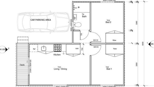 New units at Ingenia Gardens in St Albans Park would be single-level, two-bedroom and self-contained, with a single carparking space. Picture: Planning documents