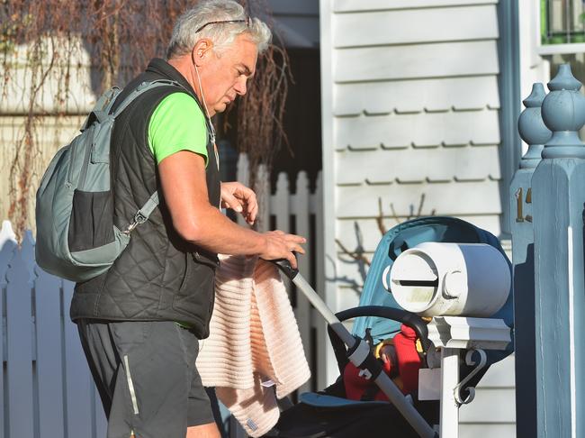 John Lenders on an afternoon stroll on Wednesday. Picture: Tony Gough