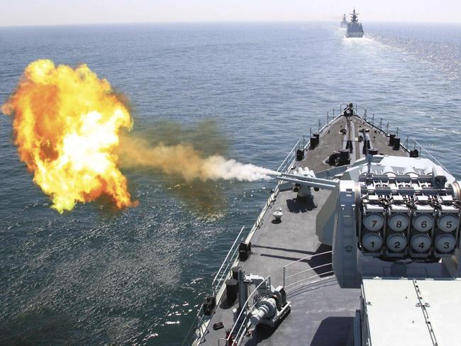 China regularly partakes in naval exercises across the Asian Pacific as does the US and her allies. Picture: Xinhua/AP