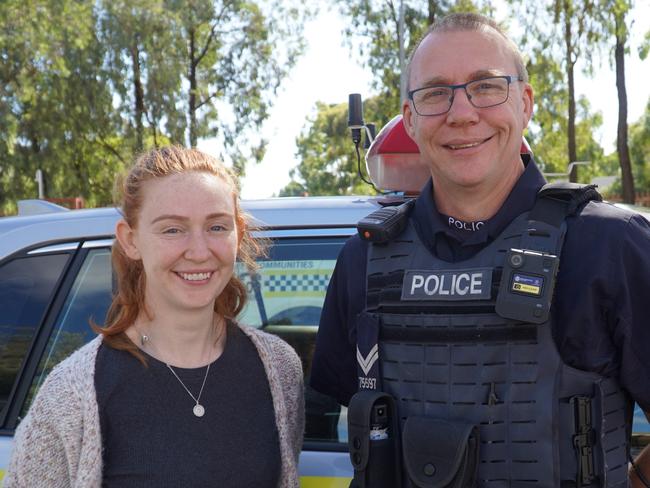 NALHN mental health nurse Hannah Joseph with SAPOL Senior Constable Patrick Desmond. Picture supplied by SA Health