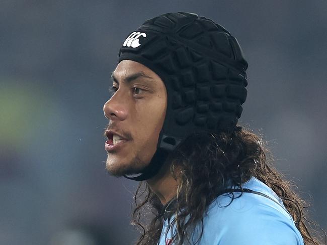 SYDNEY, AUSTRALIA - JUNE 05:  Jarome Luai of the Blues runs onto the field during game one of the 2024 Men's State of Origin Series between New South Wales Blues and Queensland Maroons at Accor Stadium on June 05, 2024 in Sydney, Australia. (Photo by Cameron Spencer/Getty Images)