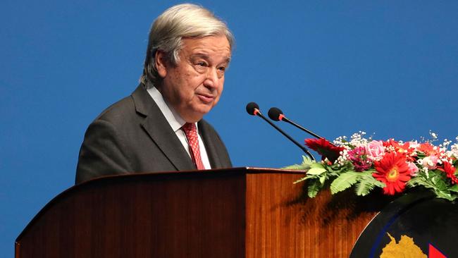 United Nations secretary-general Antonio Guterres. Picture: Sujan Gurung