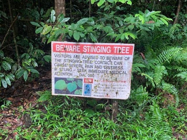 A warning sign for the plant in Cairns, Queensland. Picture: Louis Roughley