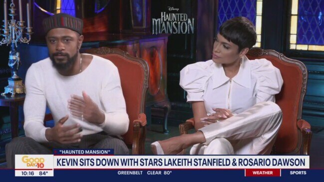 Lakeith Stanfield and Rosario Dawson on new Haunted Mansion | news.com