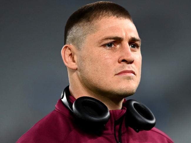 AUCKLAND, NEW ZEALAND - MAY 14: James O'Connor of the Reds looks on ahead of the round 13 Super Rugby Pacific match between the Blues and the Queensland Reds at Eden Park on May 14, 2022 in Auckland, New Zealand. (Photo by Hannah Peters/Getty Images)