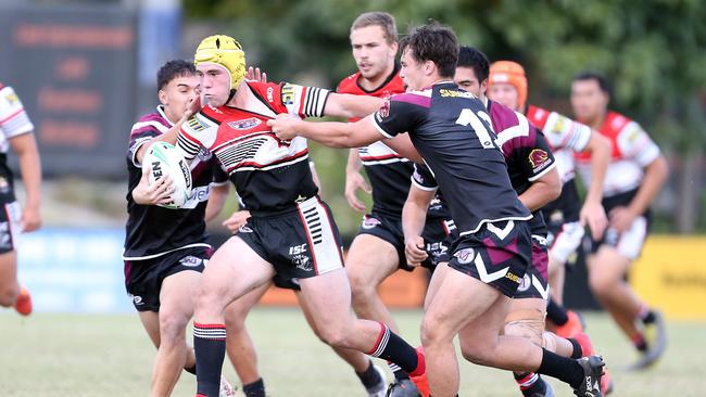 Adrian Trevilyan in action for Kirwan SHS. Picture: AAP Image/Richard Gosling