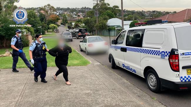 Teegan Juanita Bain was arrested by homicide squad detectives following investigations into the fatal shooting of Wes Prentice in a Darby St unit block. Picture: NSW Police.