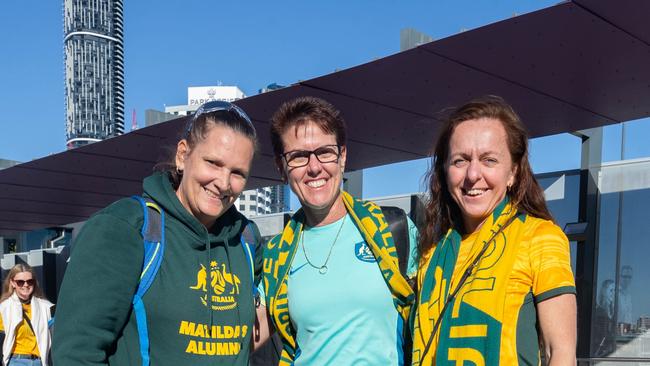 Fans ahead of the World Cup Matilda's v Sweden match at Suncorp Stadium. Photo - Stephen Archer