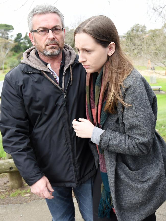 Borce Ristevski with his daughter. Picture: AAP