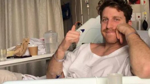 Reece Conca’s Instagram post after injuring his ankle in his 100th game.