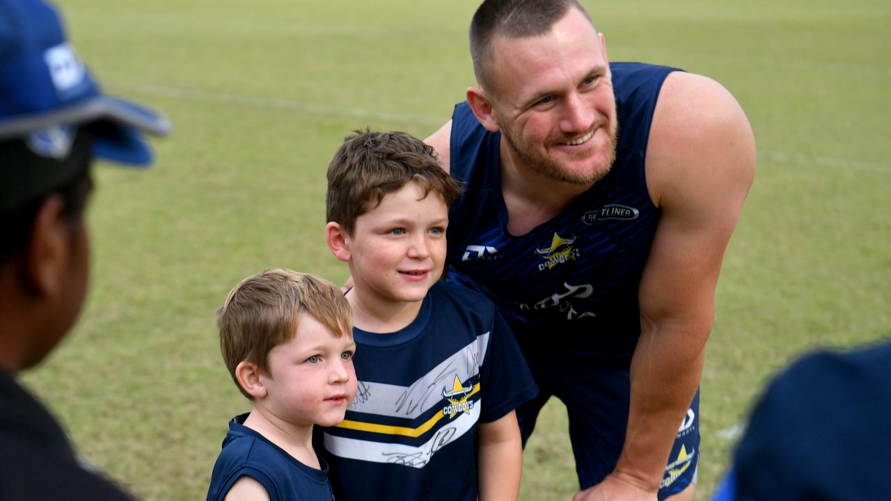 North Queensland Cowboys open training session at Cowboys HQ. Coen Hess. Picture: Evan Morgan