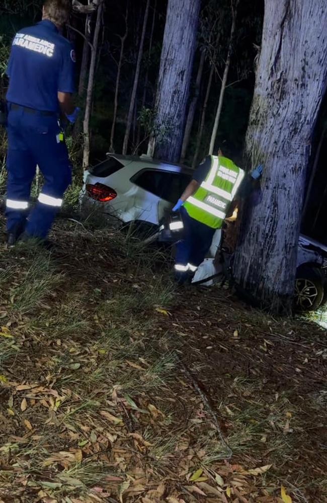 Crash near Crescent Head on the Mid-North Coast about 11.30pm on December 26. Picture: Facebook