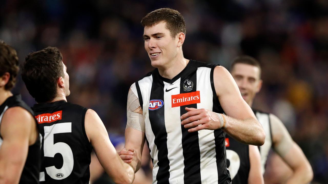 Mason Cox must push back to help his defence whenever possible against Melbourne. Picture: Getty Images