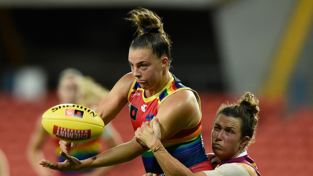 Ebony Marinoff says Adelaide will enjoy its underdog status this season despite winning three of the competition’s six premierships. Picture: Matt Roberts / Getty Images