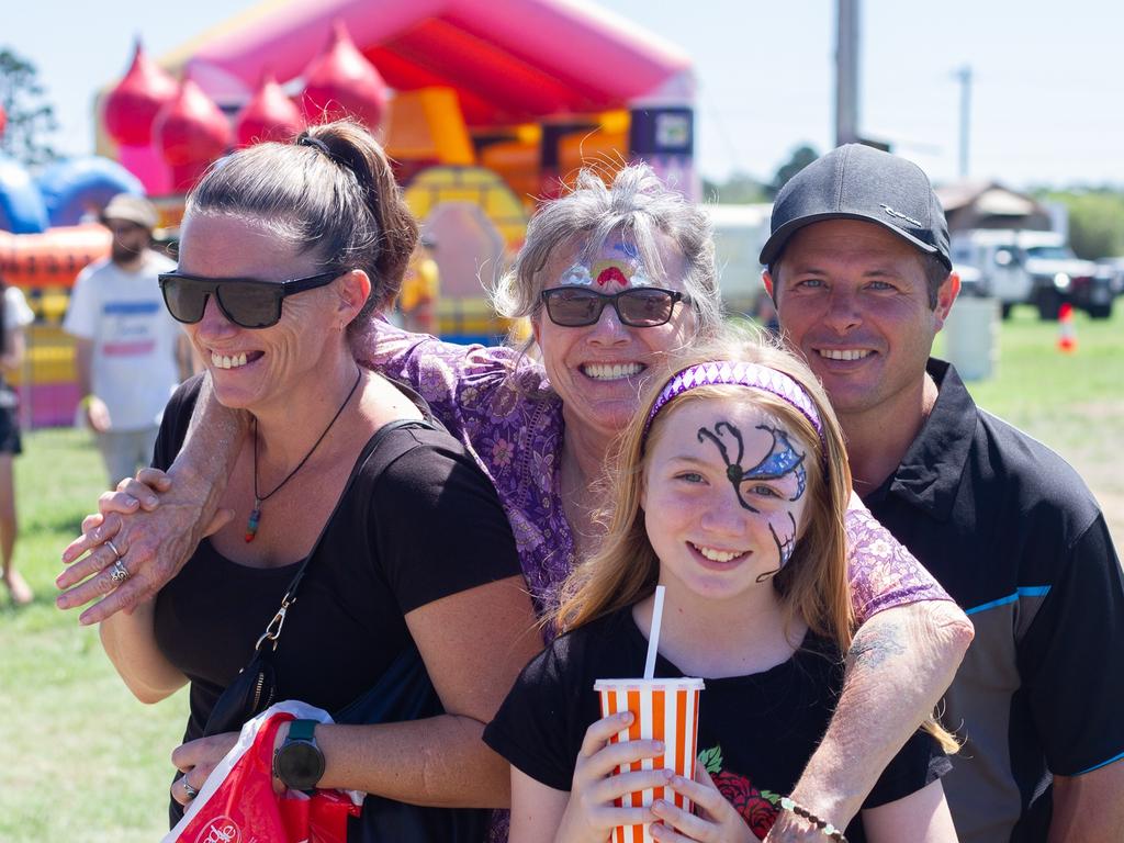 Trinity Andrews, Eilta Gilbert, Lindy Soaens and Tom Gilbert at the 2023 Murgon Show.