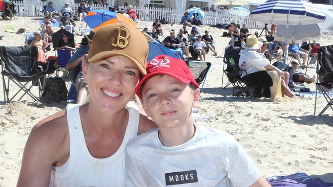 Mel and Ethan Connor at day three of the Pacific Airshow, 20 August 2023. Picture: Richard Gosling