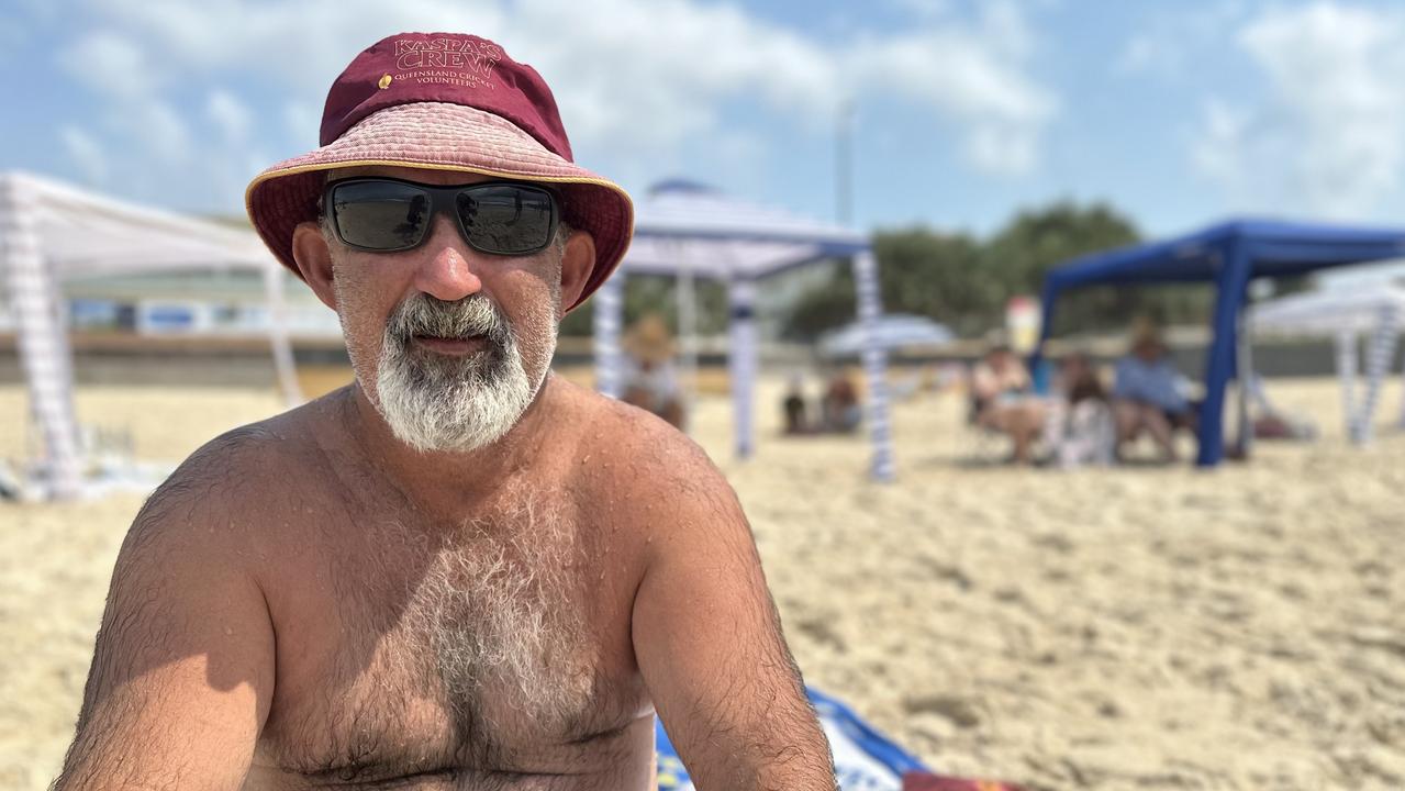 Grantham resident Randall Reck says he feels safe in the water by following the lifeguard's directions and swimming between the flags. Picture: Letea Cavander