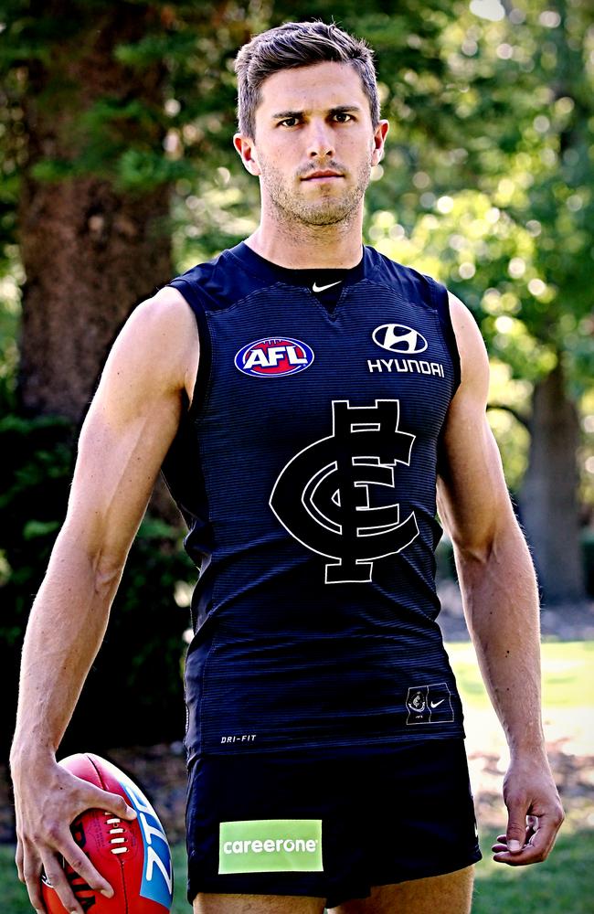 Marc Murphy has started to grow in his role as Carlton captain. Picture: Wayne Ludbey