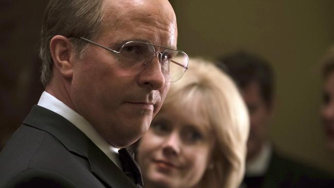 Christian Bale as Dick Cheney and Amy Adams as Lynne Cheney in a scene from Vice. Picture: Matt Kennedy/Annapurna Pictures