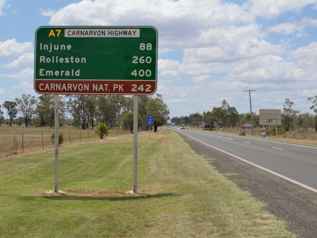 The Carnarvon Highway through Roma, part of Labor's planned 'second Bruce Highway'. PIC: Lachlan Berlin