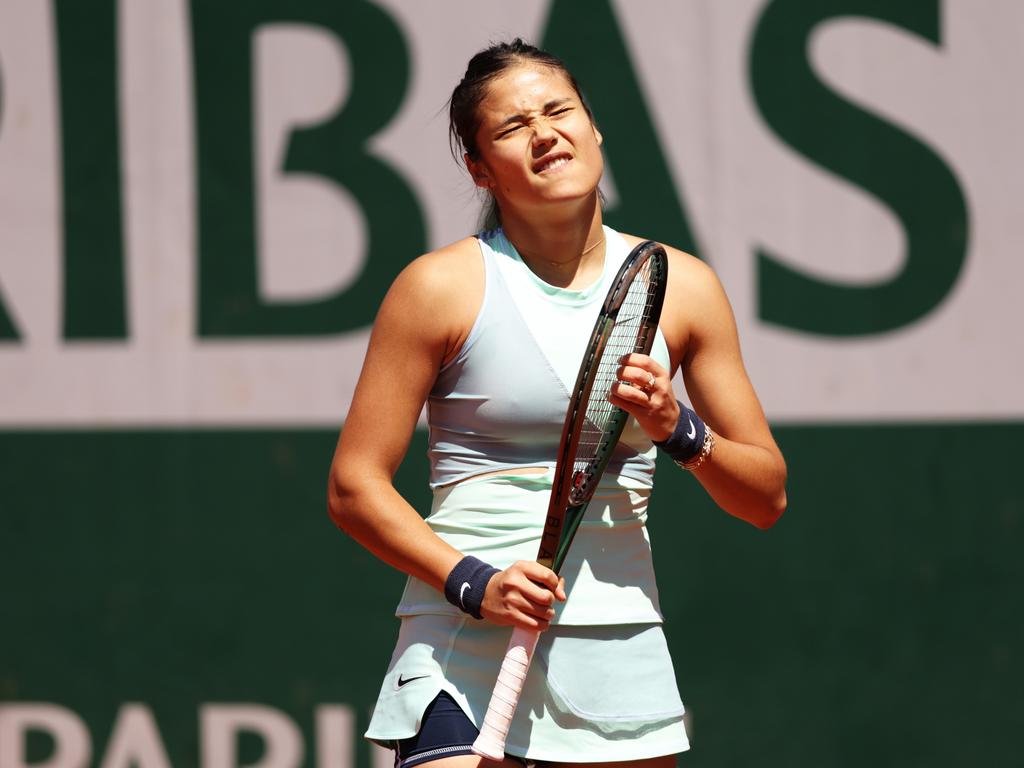 Emma Raducanu fell in the second round of the French Open. Picture: Clive Brunskill/Getty Images