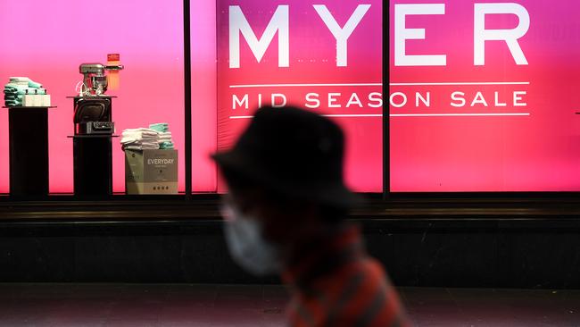 A Myer store in Sydney. Picture: AAP Image/Joel Carrett.